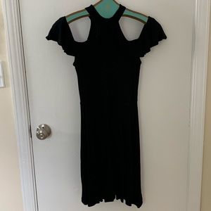 Francesca’s Black Cold Shoulder Dress NWOT